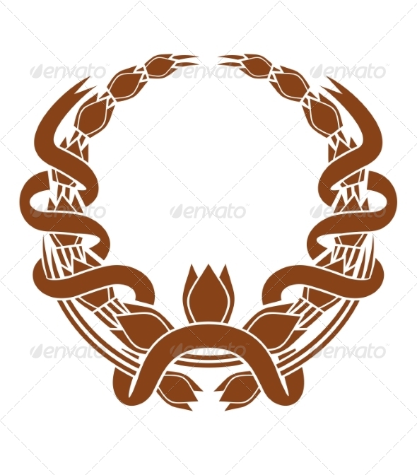 GraphicRiver Laurel Wreath with a Serpentine Ribbon 6848034 GraphicRiver Laurel Wreath with a Serpentine Ribbon 6848034