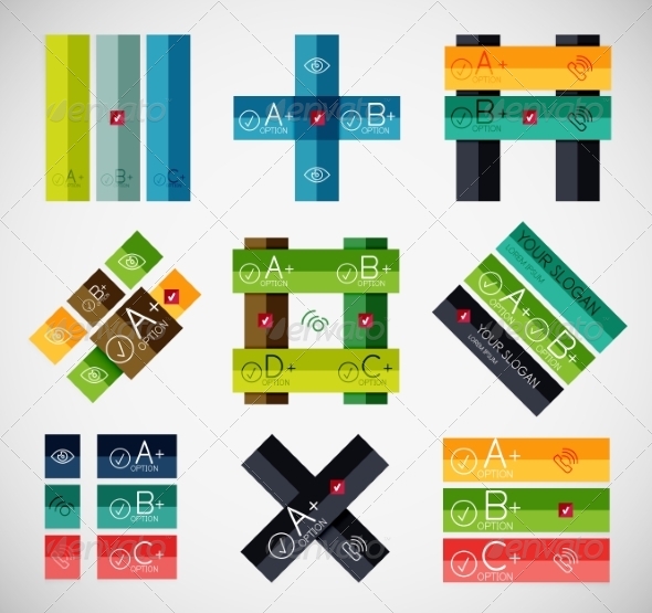 GraphicRiver Set of Stripe Infographic Templates 6848680 GraphicRiver Set of Stripe Infographic Templates 6848680