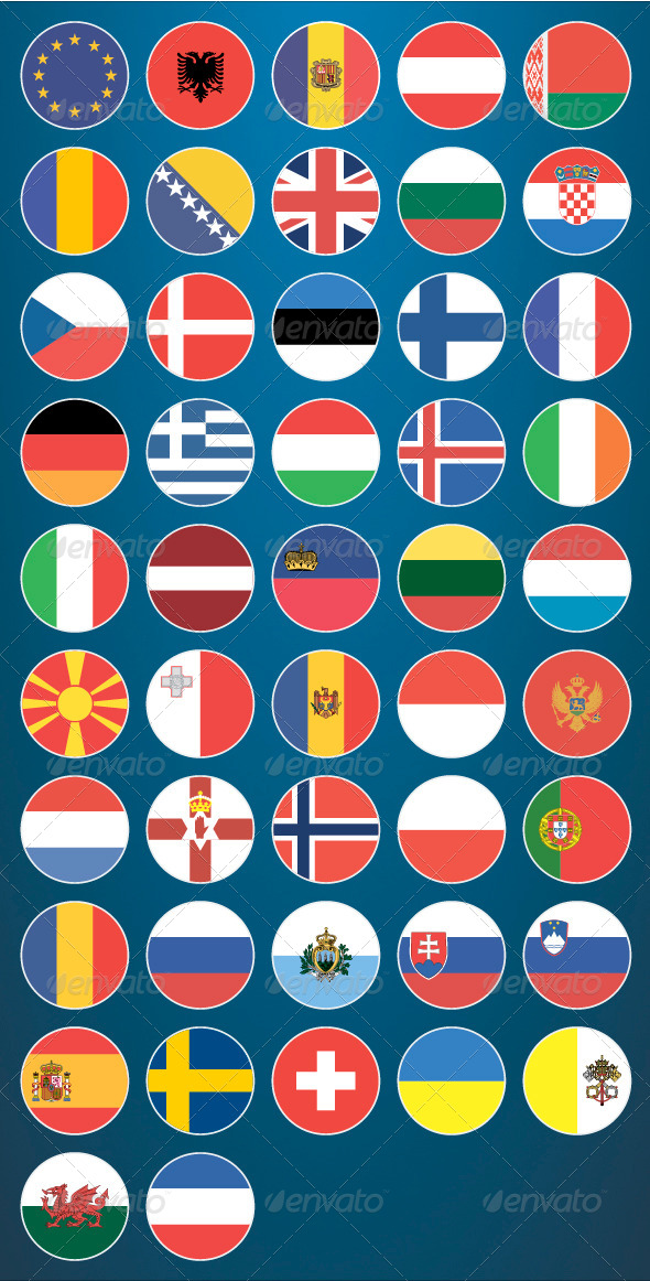 GraphicRiver Flat Flag Icons Europe 6850886 GraphicRiver Flat Flag Icons Europe 6850886