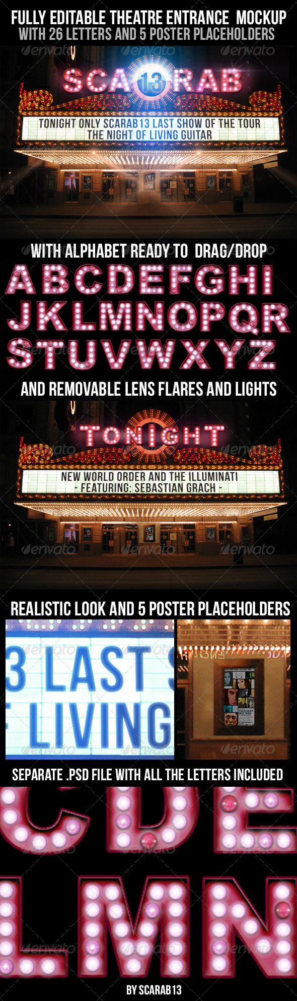 GraphicRiver Realistic Looking Editable Theatre Mockup 6851306 GraphicRiver Realistic Looking Editable Theatre Mockup 6851306