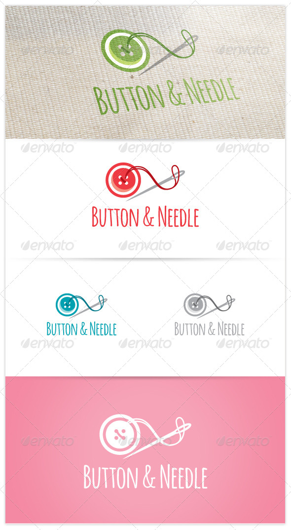 GraphicRiver Button & Needle Logo 6854683 GraphicRiver Button & Needle Logo 6854683