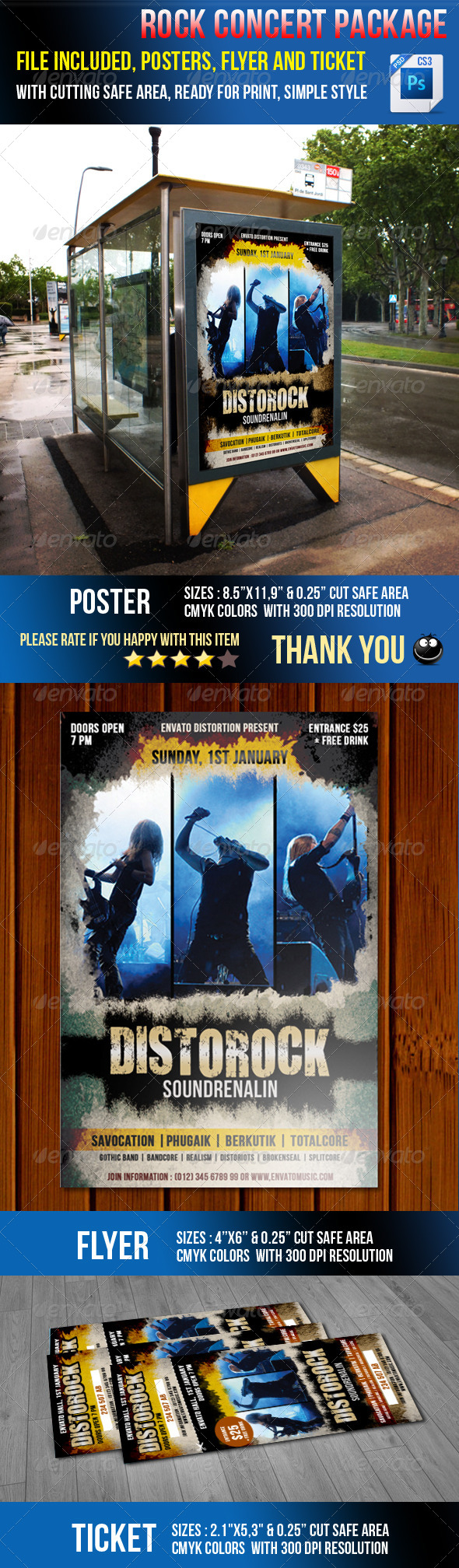 GraphicRiver Rock Concert Package 6854993 GraphicRiver Rock Concert Package 6854993