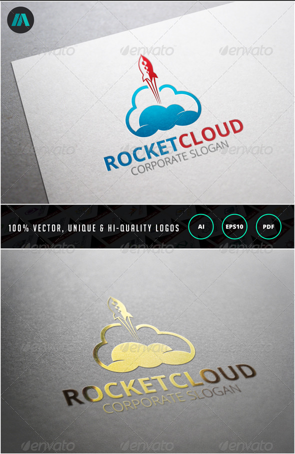 GraphicRiver Rocket Cloud Logo Template 6857664 GraphicRiver Rocket Cloud Logo Template 6857664