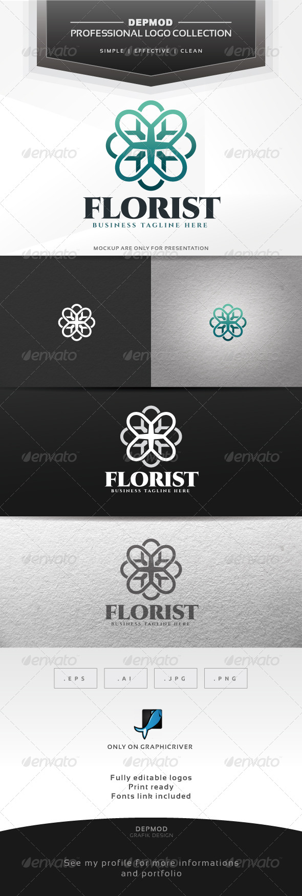 GraphicRiver Florist Logo 6860324 GraphicRiver Florist Logo 6860324