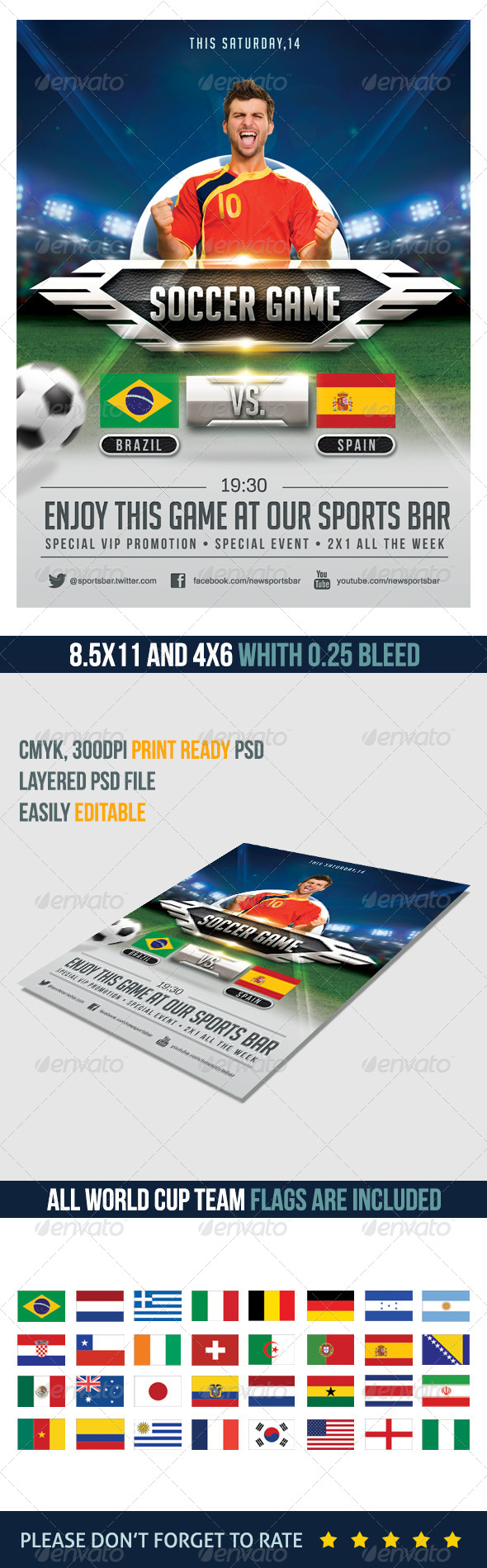 GraphicRiver Soccer Game Poster 6815490 GraphicRiver Soccer Game Poster 6815490