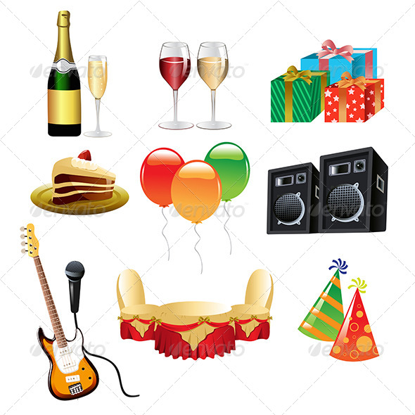 GraphicRiver Party Icons 6864376 GraphicRiver Party Icons 6864376