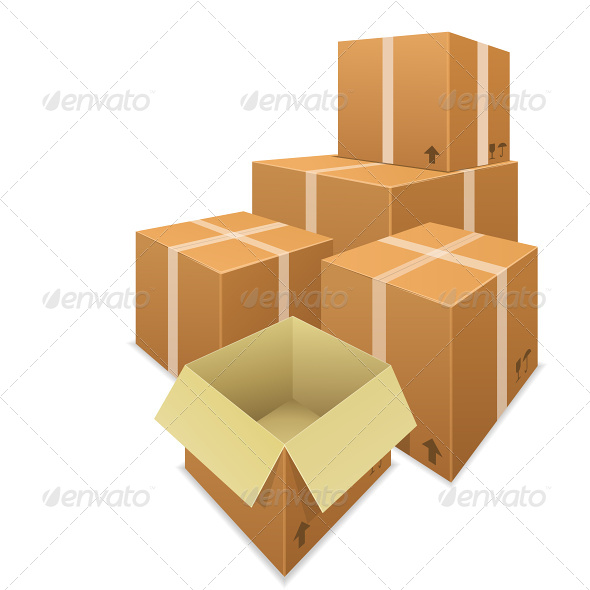 GraphicRiver Stacks of Cardboard Boxes 6866099 GraphicRiver Stacks of Cardboard Boxes 6866099