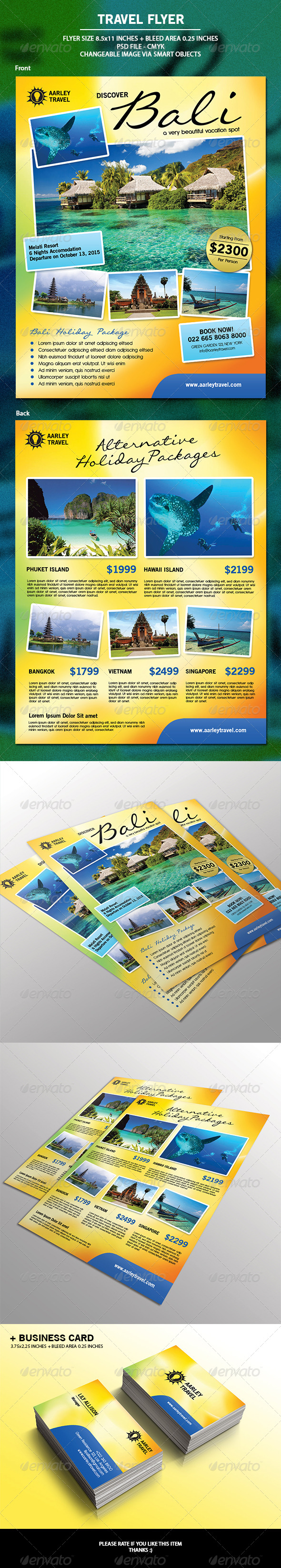 GraphicRiver Travel Flyer & Business Card 6867642 GraphicRiver Travel Flyer & Business Card 6867642