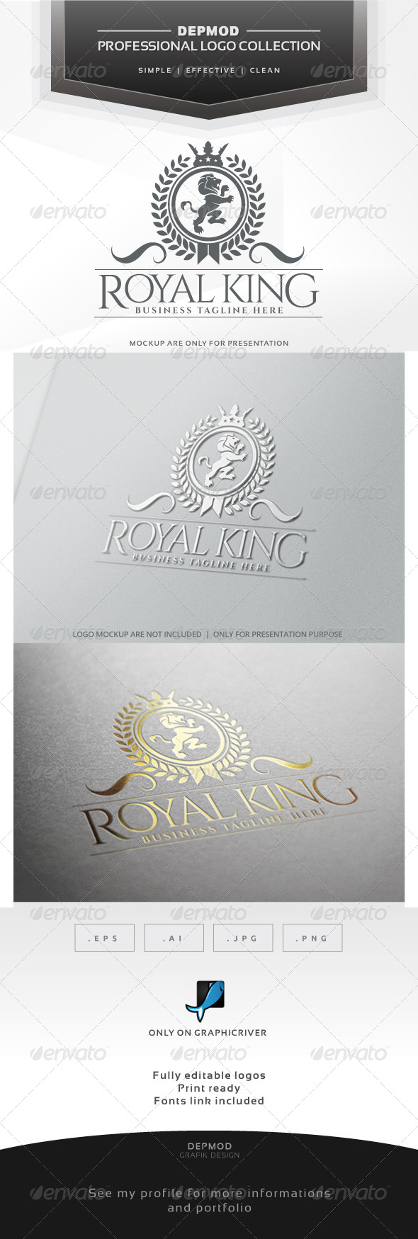 GraphicRiver Royal King Logo 6868699 GraphicRiver Royal King Logo 6868699