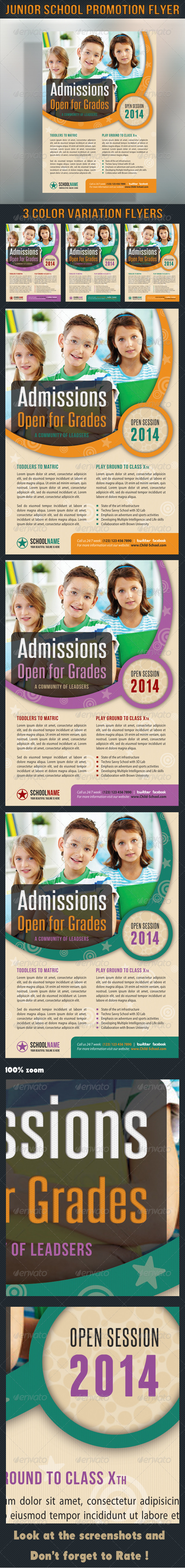 GraphicRiver Junior School Promotion Flyer 6870891 GraphicRiver Junior School Promotion Flyer 6870891