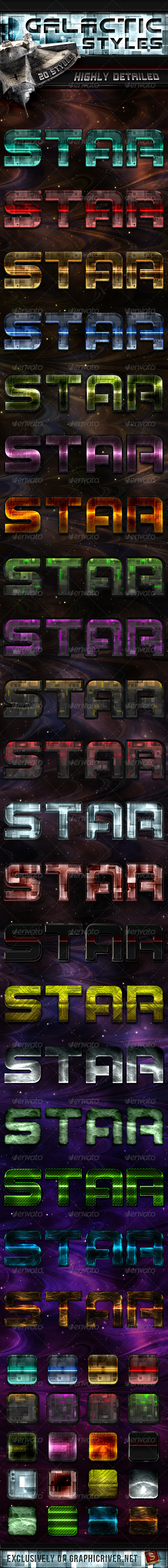Galactic Photoshop Styles - Text Effects Styles