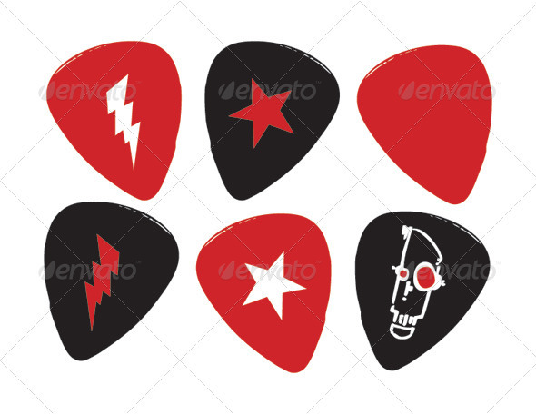 GraphicRiver Guitar Picks 720341 GraphicRiver Guitar Picks 720341