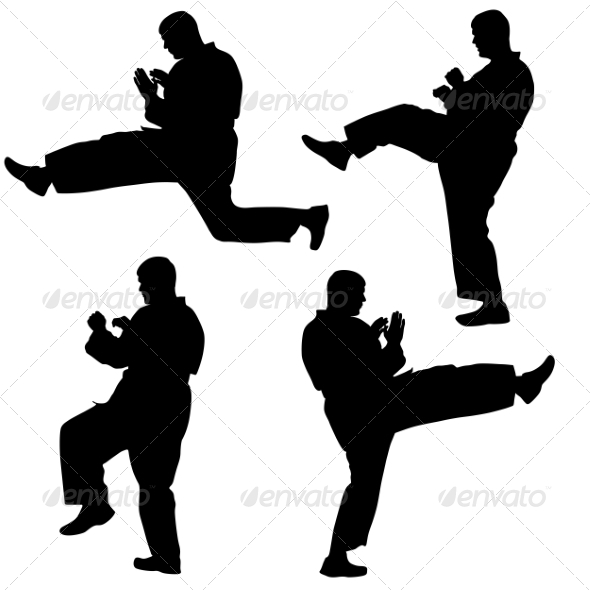 GraphicRiver Karate Silhouettes 6880052 GraphicRiver Karate Silhouettes 6880052