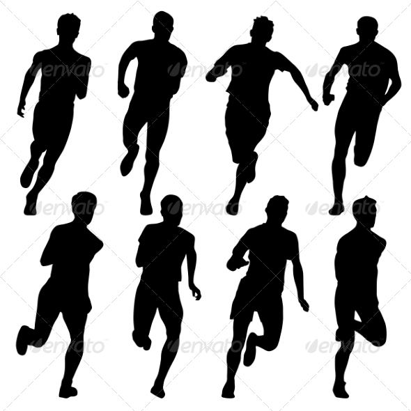 GraphicRiver Runners Sillhouettes 6880058 GraphicRiver Runners Sillhouettes 6880058