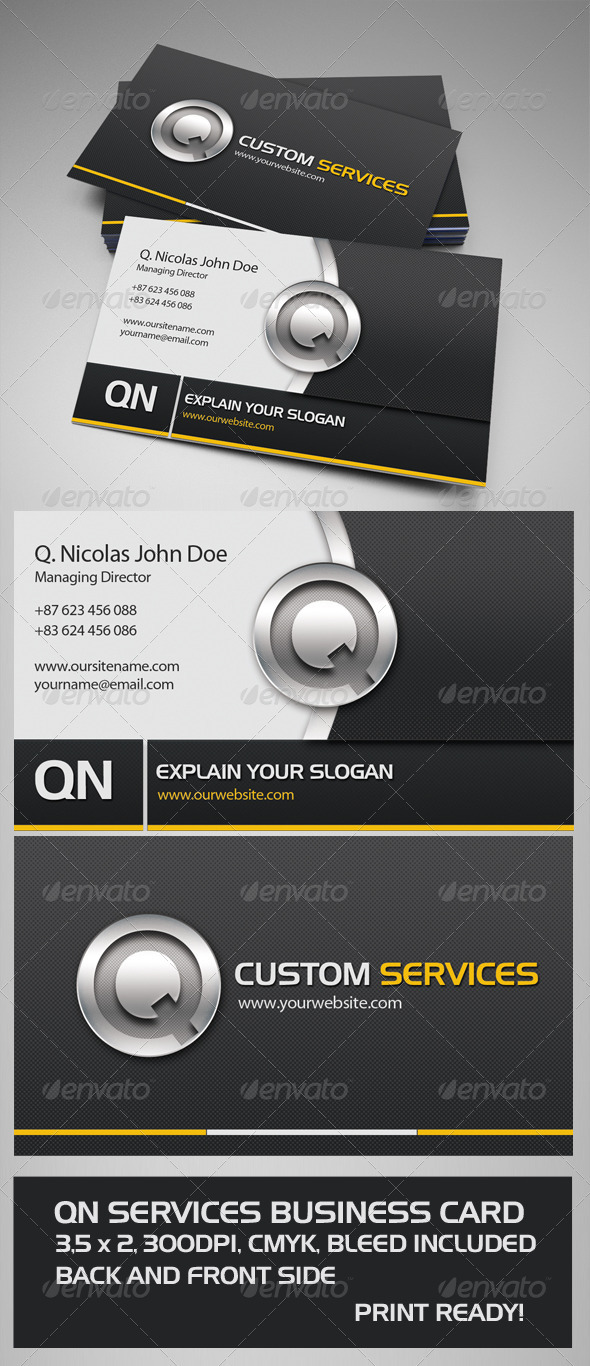QN Services Business Card - Creative Business Cards