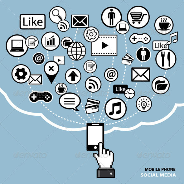 GraphicRiver Mobile Phone Connection Social Media 6884608 GraphicRiver Mobile Phone Connection Social Media 6884608