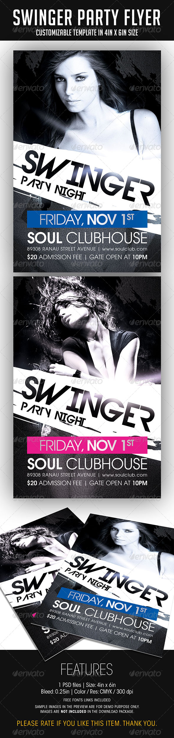 Swinger Party Flyer - Clubs & Parties Events