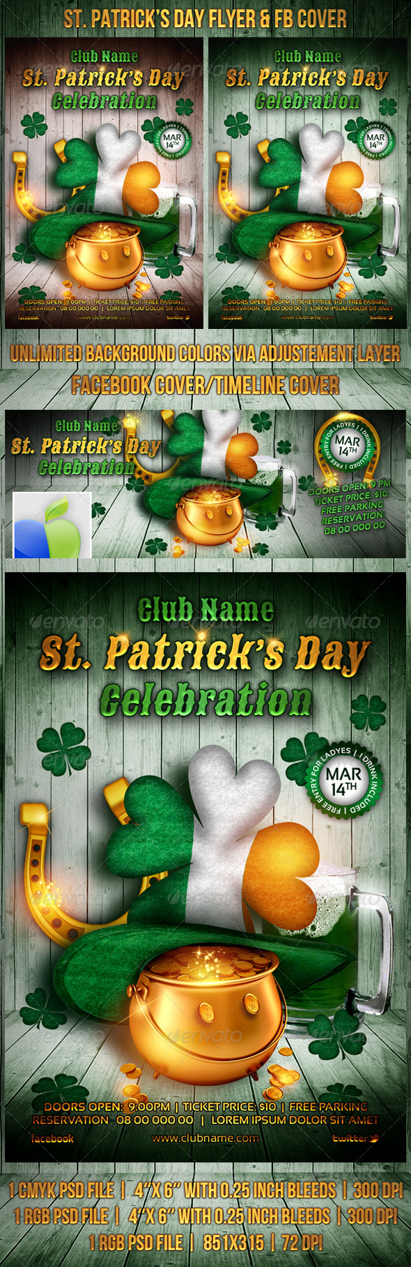 GraphicRiver St Patrick s Day Flyer FB Cover 6886540 GraphicRiver St Patrick s Day Flyer FB Cover 6886540