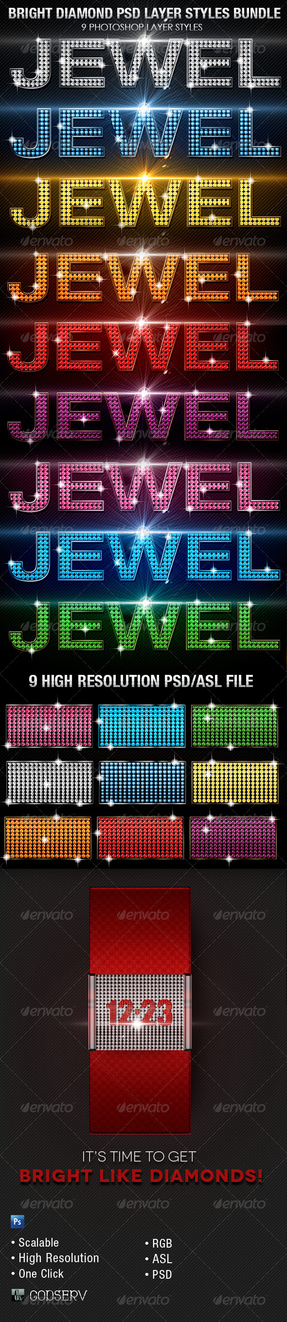 GraphicRiver Bright Diamond Photoshop Layer Styles Bundle 6887868 GraphicRiver Bright Diamond Photoshop Layer Styles Bundle 6887868