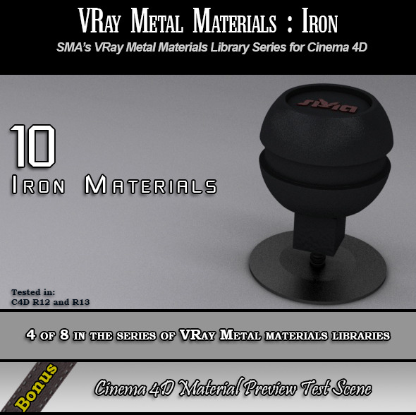 3DOcean 10 VRay Iron Materials Pack for Cinema 4D 6888749 3DOcean 10 VRay Iron Materials Pack for Cinema 4D 6888749