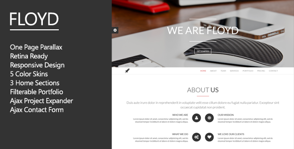 ThemeForest Floyd One Page Parallax Theme 6883450 ThemeForest Floyd One Page Parallax Theme 6883450