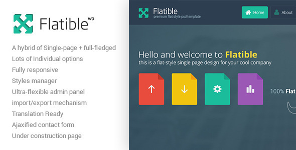 Flatible - Single Page WordPress Theme - Portfolio Creative
