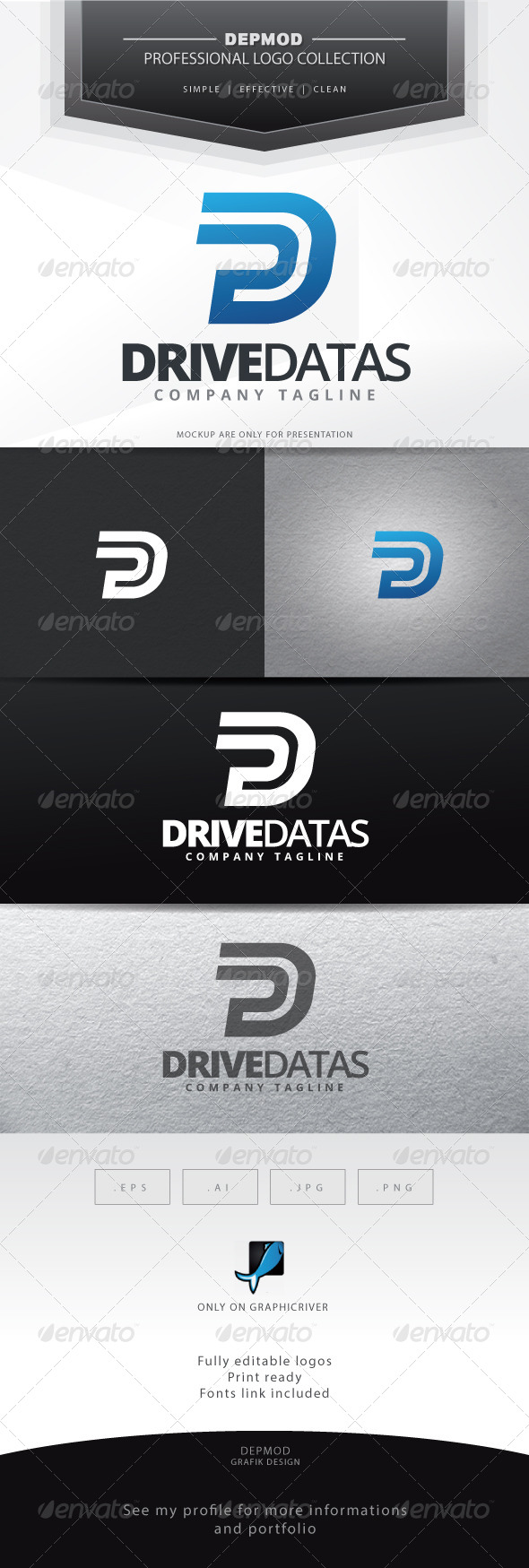 GraphicRiver Drive Datas Logo 6894385 GraphicRiver Drive Datas Logo 6894385