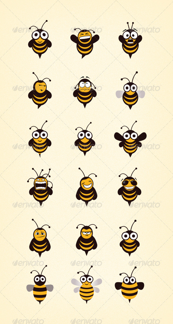 GraphicRiver Bee Icon Set 6894445 GraphicRiver Bee Icon Set 6894445
