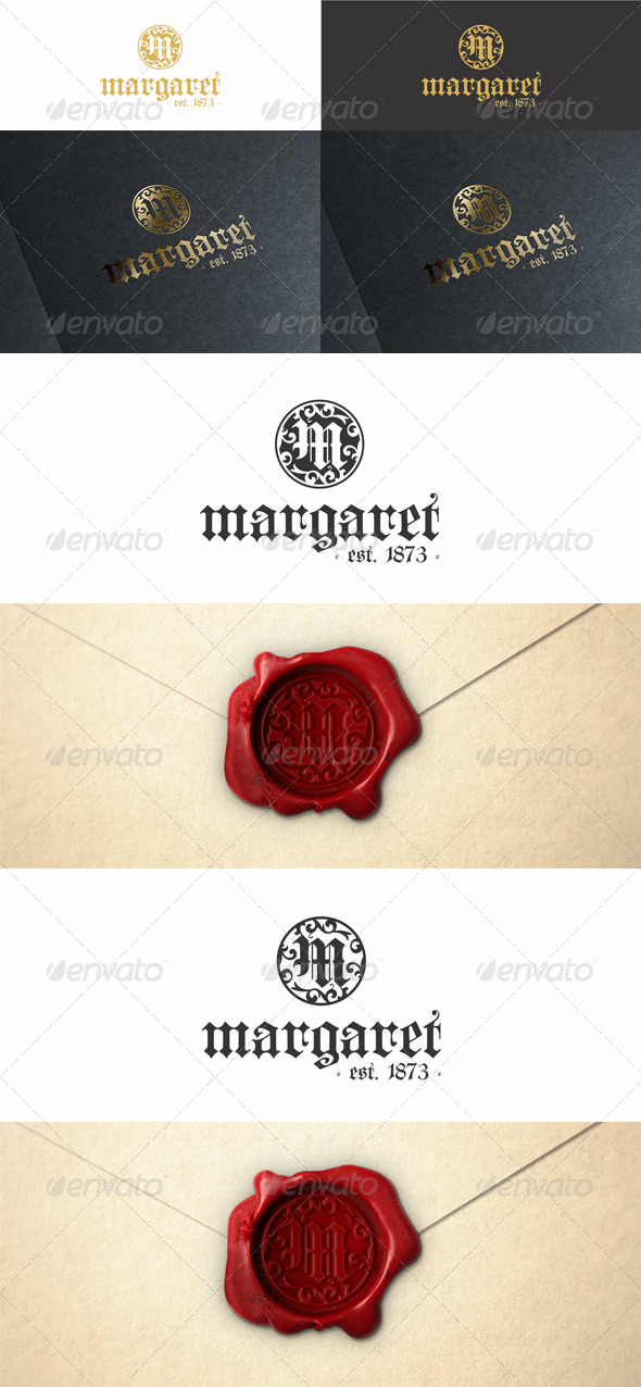 M Vintage Monogram Fashion Logo - Letters Logo Templates