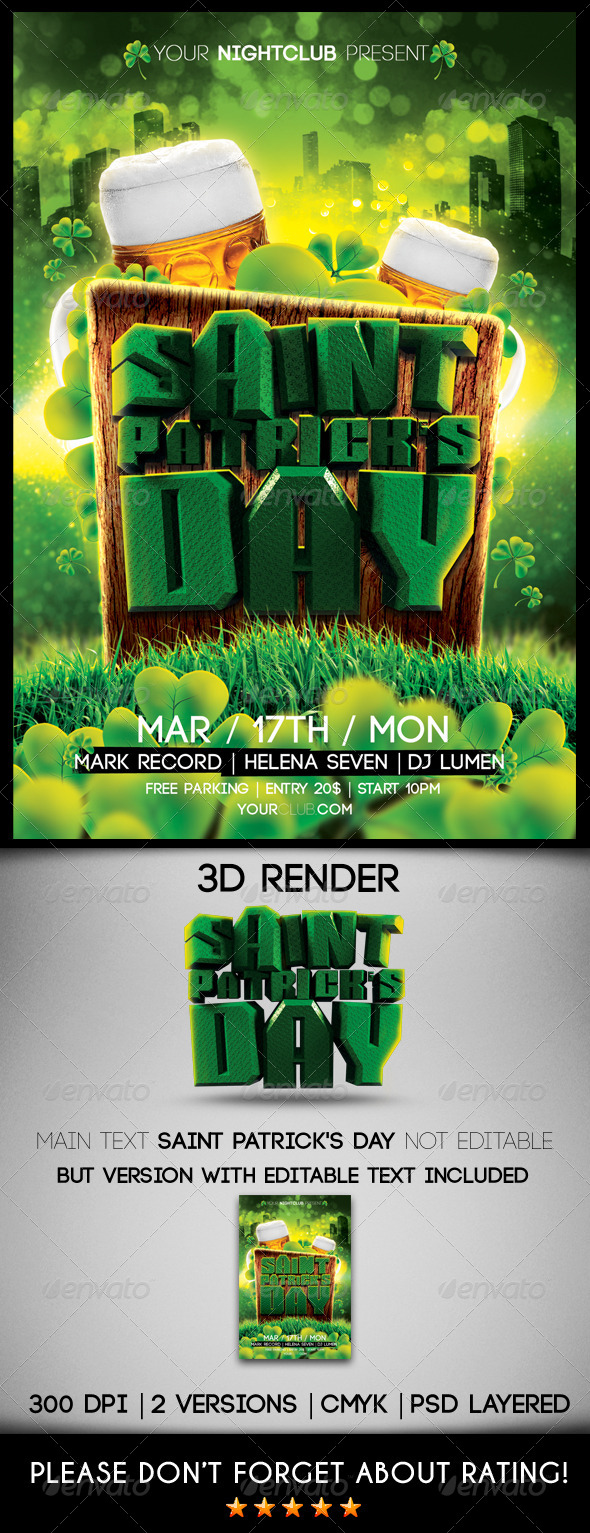 GraphicRiver Saint Patrick s Day Flyer Template 6896178 GraphicRiver Saint Patrick s Day Flyer Template 6896178