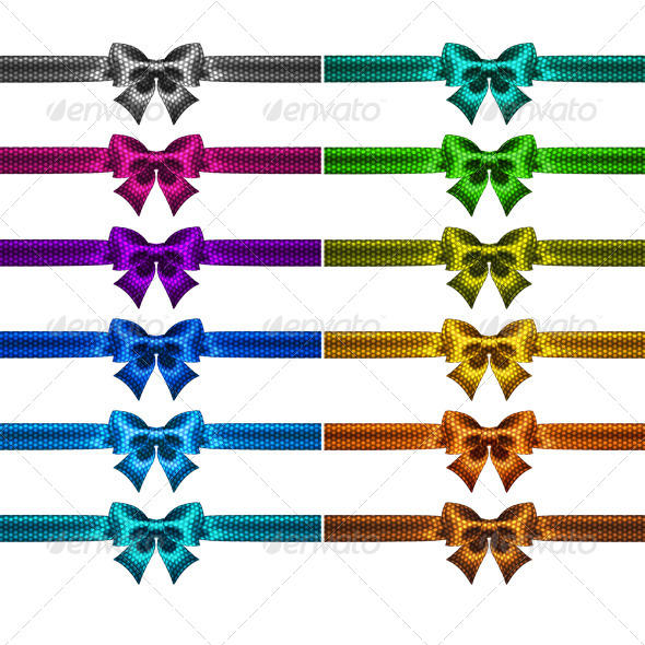 GraphicRiver Twelve Holiday Polka Dot Bows with Ribbons 6897801 GraphicRiver Twelve Holiday Polka Dot Bows with Ribbons 6897801