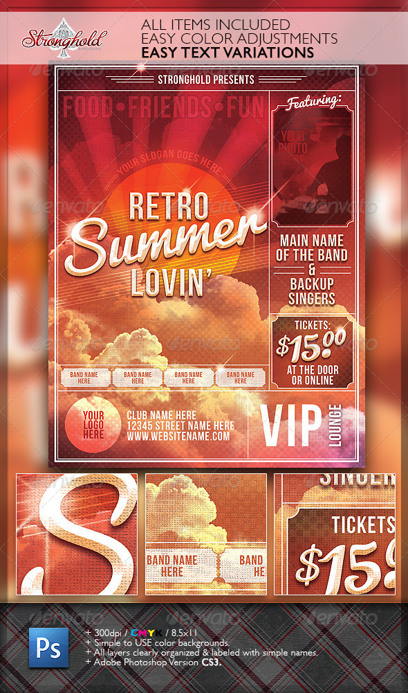 GraphicRiver Summer Lovin Retro Flyer Template 6898751 GraphicRiver Summer Lovin Retro Flyer Template 6898751