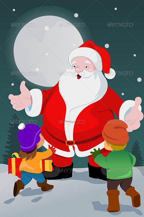 GraphicRiver Kids and Santa 6901036 GraphicRiver Kids and Santa 6901036