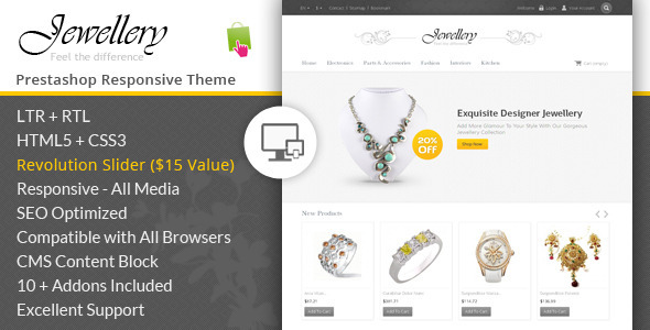 ThemeForest Jewellery Prestashop Responsive Template 6902592 ThemeForest Jewellery Prestashop Responsive Template 6902592