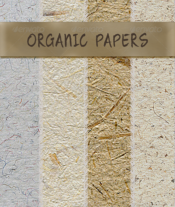 Organic Handmade Paper - fibrous textures - Miscellaneous Textures