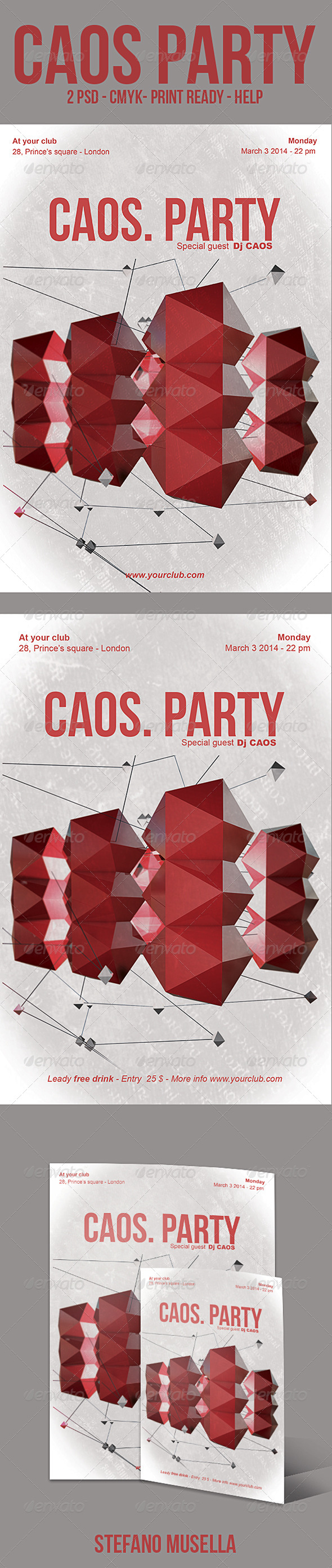 GraphicRiver Caos Flyer And Poster 6891381 GraphicRiver Caos Flyer And Poster 6891381