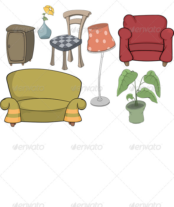 GraphicRiver Set of Furniture 6908349 GraphicRiver Set of Furniture 6908349