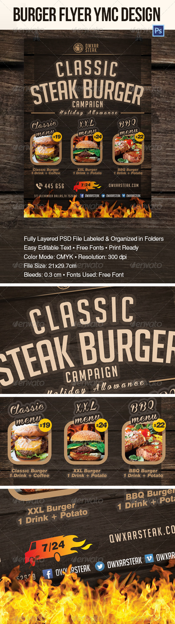 GraphicRiver Burger Flyer YMC Design 6899901 GraphicRiver Burger Flyer YMC Design 6899901