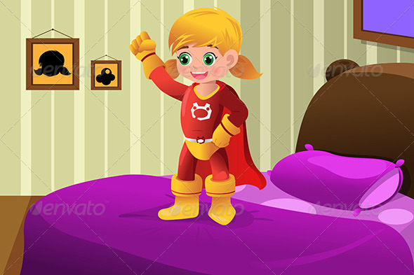 GraphicRiver Girl in Superhero Costume 6915800 GraphicRiver Girl in Superhero Costume 6915800