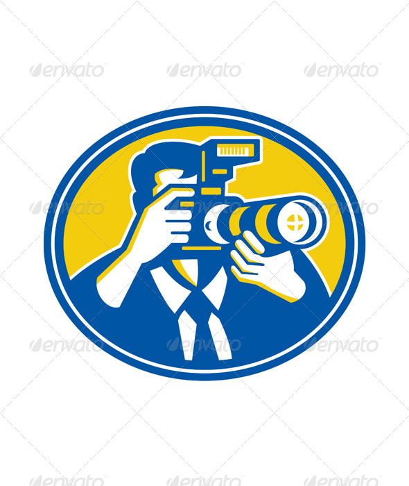 GraphicRiver Photographer Shooting DSLR Camera Retro 6917160 GraphicRiver Photographer Shooting DSLR Camera Retro 6917160