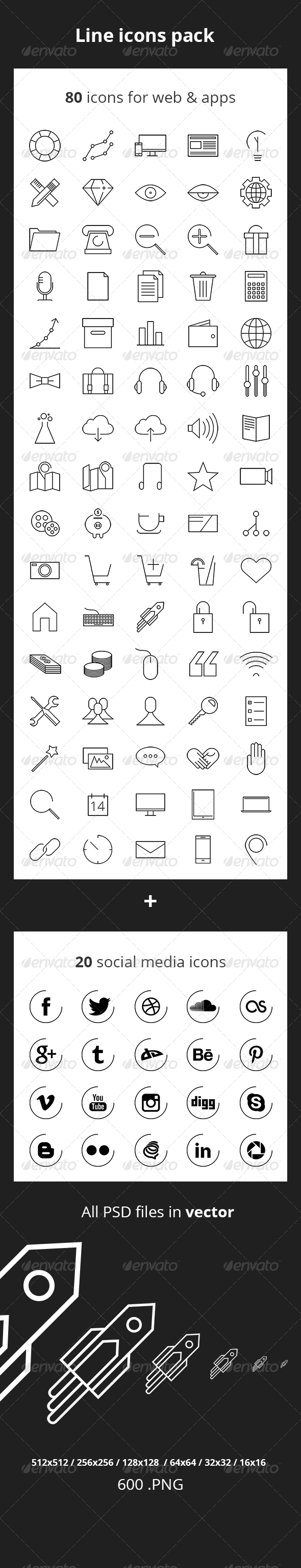 GraphicRiver 80 Line Icons 6876515 GraphicRiver 80 Line Icons 6876515