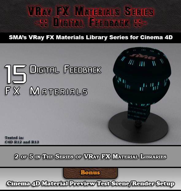 3DOcean 15 VRay FX Digital Feedback Materials Pack C4D 6918545 3DOcean 15 VRay FX Digital Feedback Materials Pack C4D 6918545