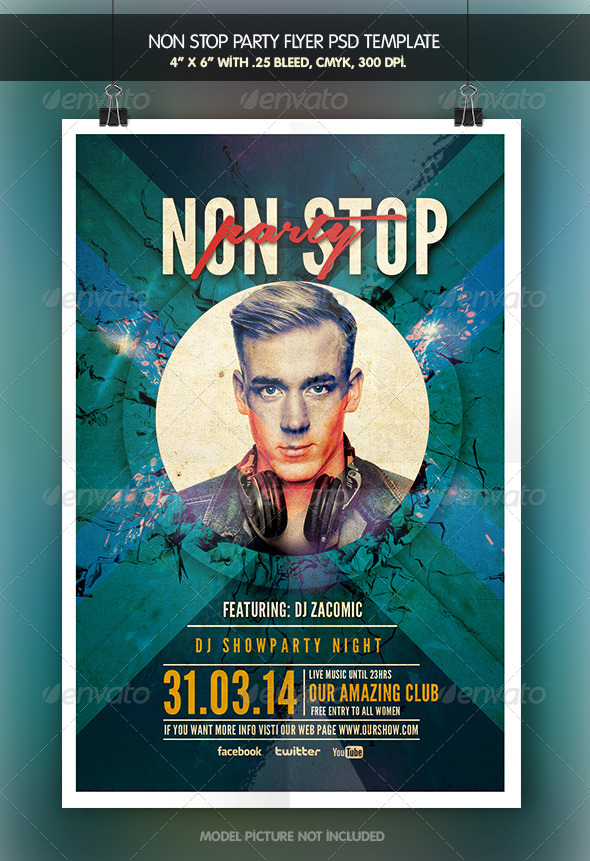 GraphicRiver Non Stop Party Flyer Template 6923855 GraphicRiver Non Stop Party Flyer Template 6923855