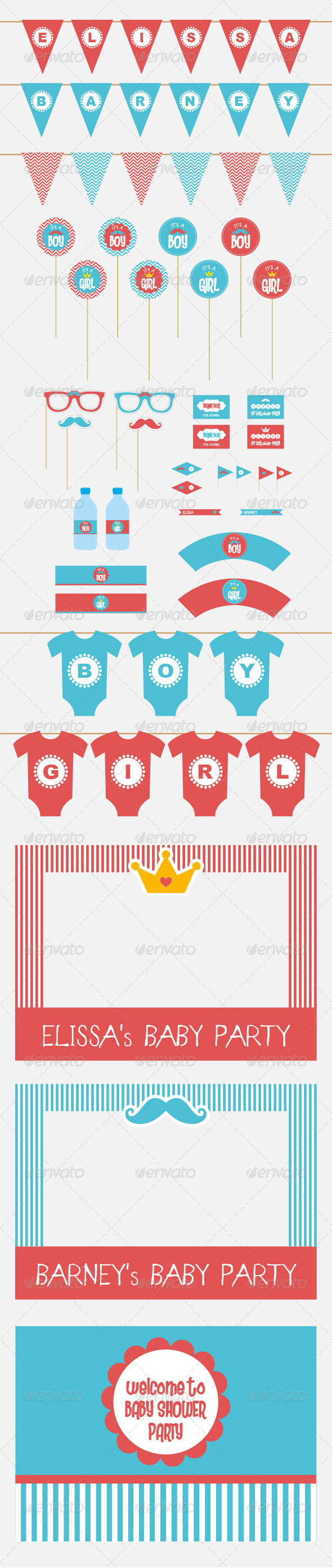GraphicRiver Baby Shower Party Kit 6925652 GraphicRiver Baby Shower Party Kit 6925652