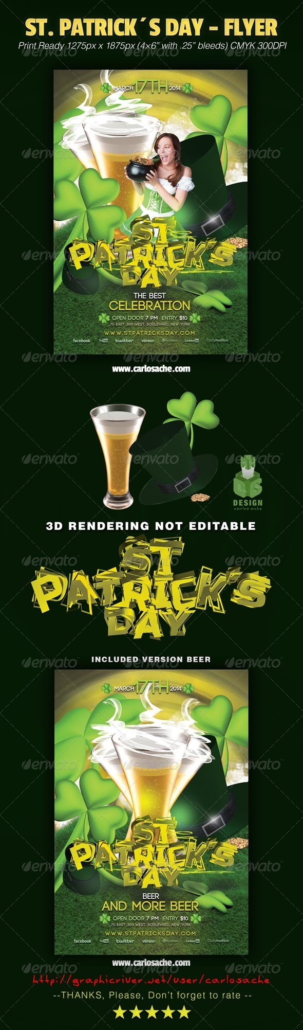 GraphicRiver St Patrick's Day Flyer 6913996 GraphicRiver St Patrick's Day Flyer 6913996