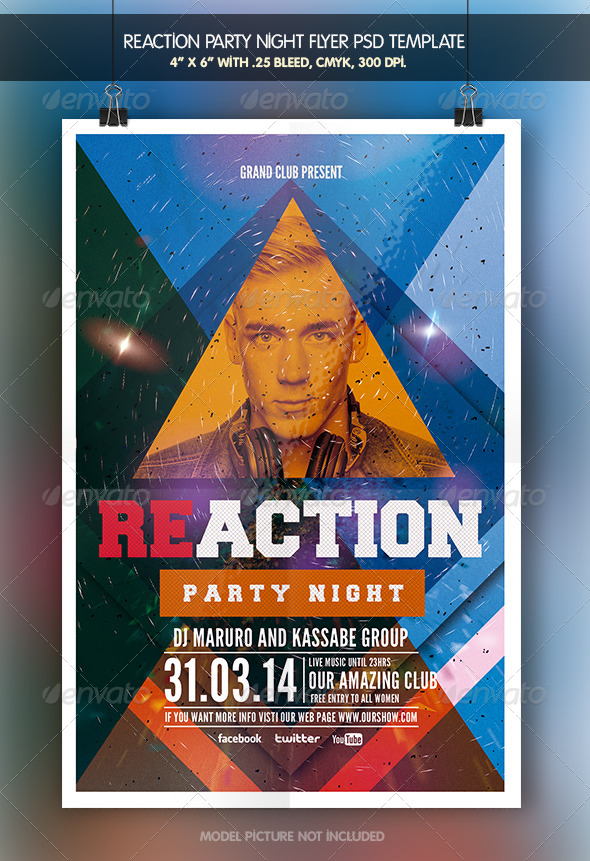 GraphicRiver Reaction Party Flyer Template 6927022 GraphicRiver Reaction Party Flyer Template 6927022