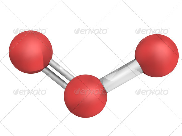 Ozone (trioxygen, O3) molecule (Misc) Photo Download