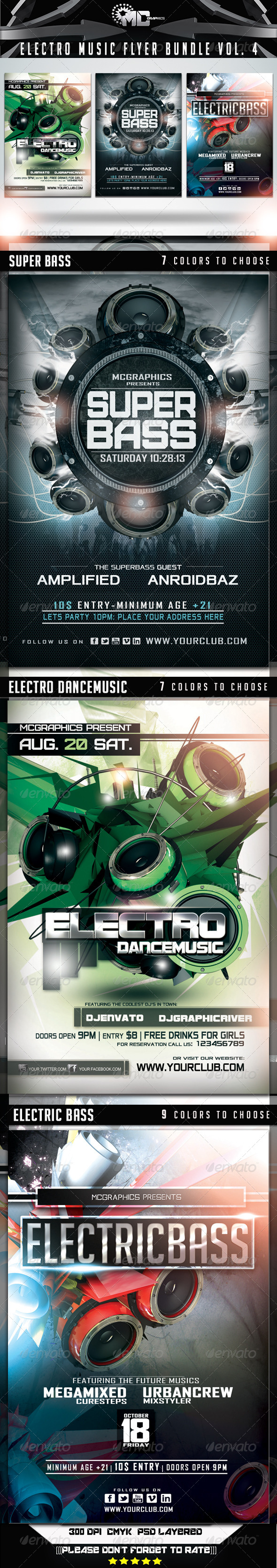 GraphicRiver Electro Music Flyer Bundle Vol 4 6932046 GraphicRiver Electro Music Flyer Bundle Vol 4 6932046