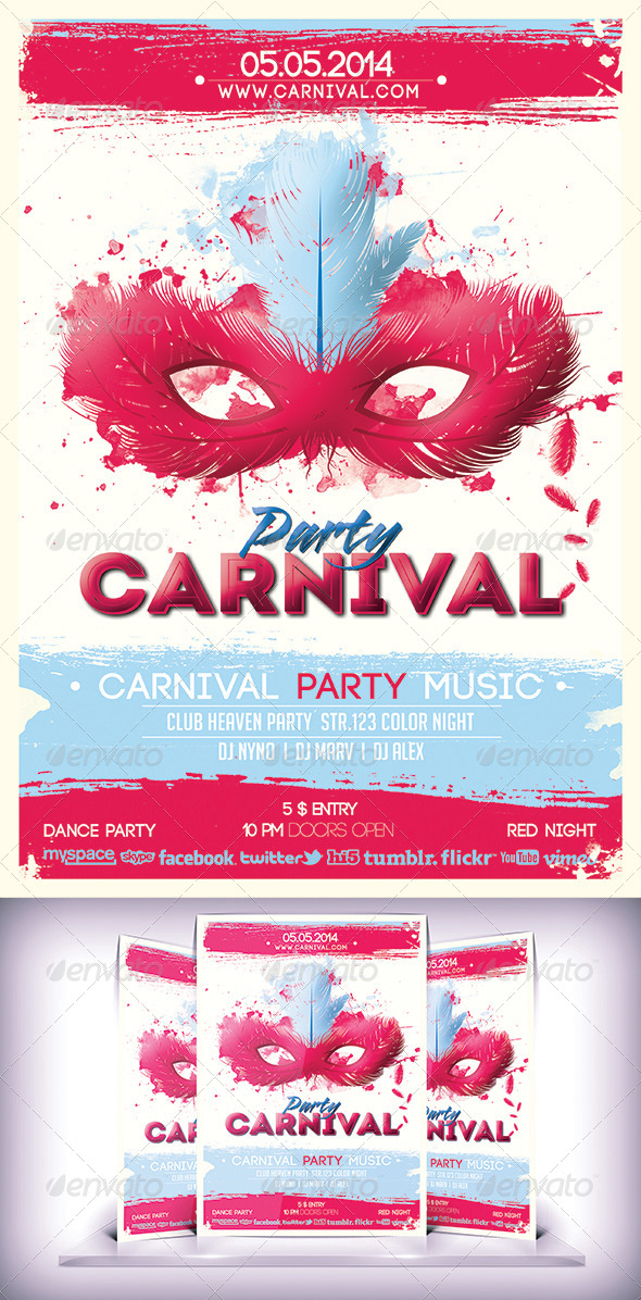 GraphicRiver Cartoon Carnival Party 6926976 GraphicRiver Cartoon Carnival Party 6926976