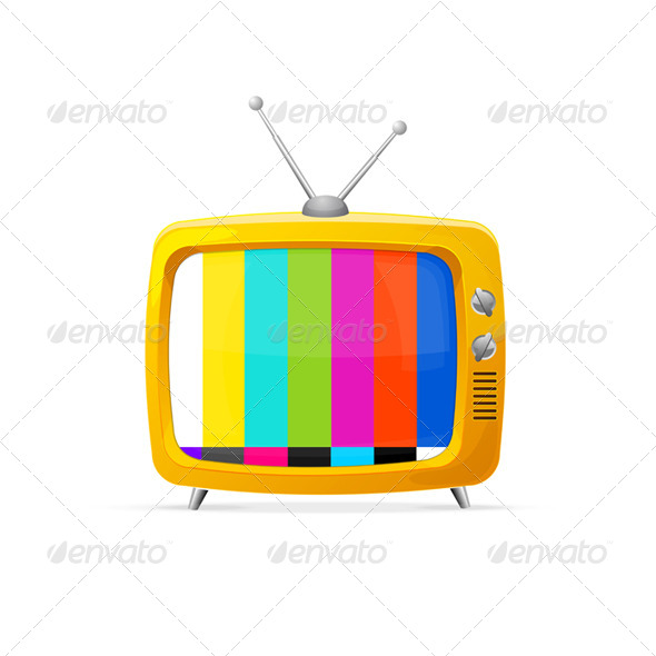 GraphicRiver Illustration of Retro TV 6938226 GraphicRiver Illustration of Retro TV 6938226